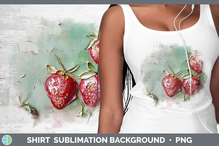 BS05 Thick Paint Strawberry Shirt Sublimation Sublimation Ba