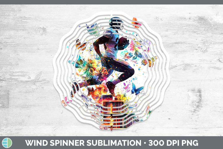 BS06 Bookshelf Football Wind Spinner Sublimation Spinner Des