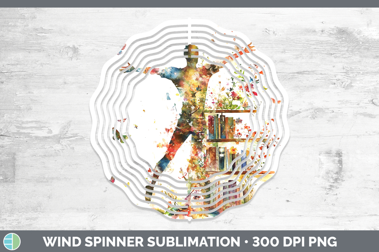 BS06 Bookshelf Male Gymnast Wind Spinner Sublimation Spinner