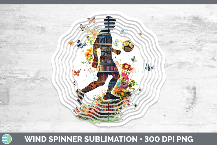 BS06 Bookshelf Male Soccer Wind Spinner Sublimation Spinner