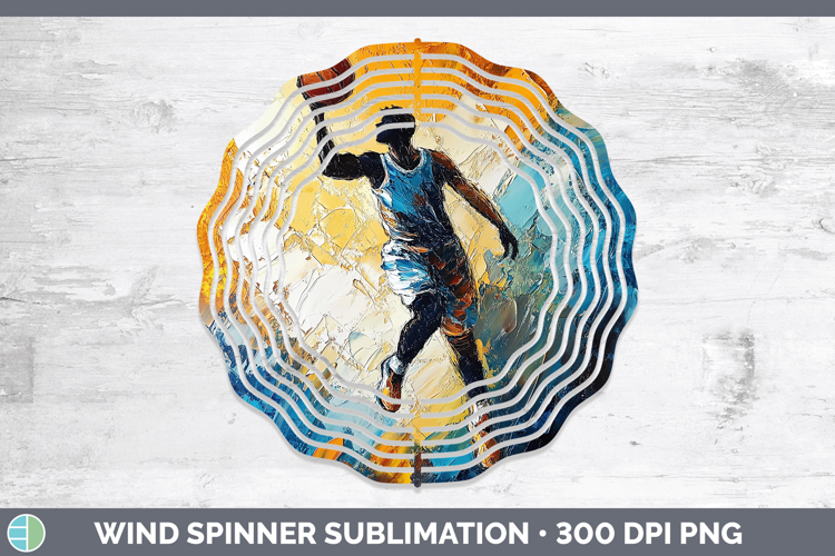 BS06 Thick Paint Basketball Wind Spinner Sublimation Spinner