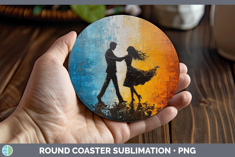 GorgeousBS06 Thick Paint Round Coaster design.