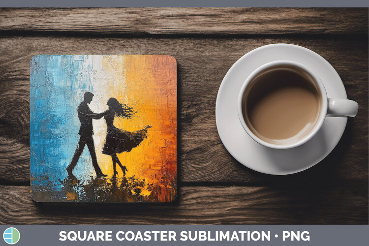 GorgeousBS06 Thick Paint Square Coaster design.
