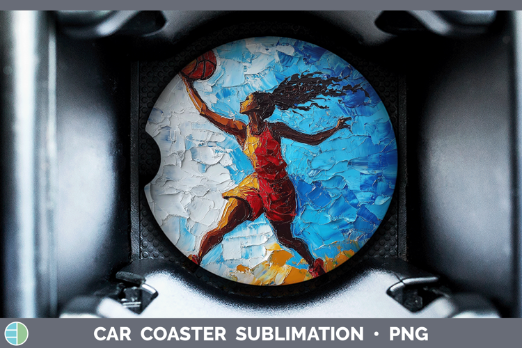 BS06 Thick Paint Female Basketball Car Coaster Sublimation