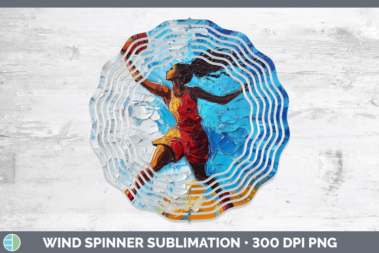 BS06 Thick Paint Female Basketball Wind Spinner Sublimation