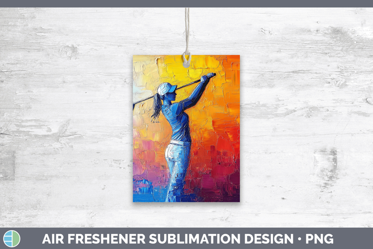 BS06 Thick Paint Female Golfer Air Freshener Sublimation Car