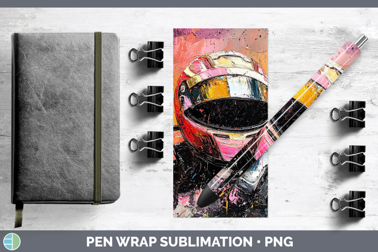 BS06 Thick Paint Female Race Car Driver Pen Wrap Sublimation