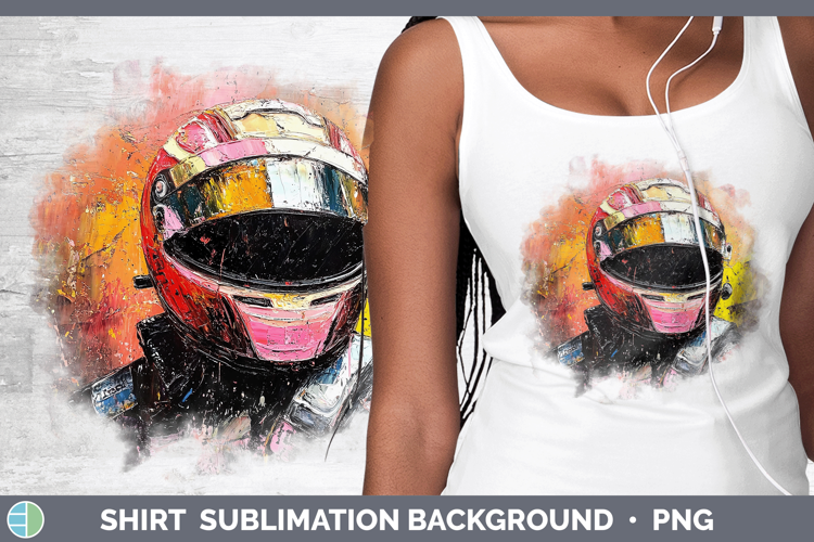 BS06 Thick Paint Female Race Car Driver Shirt Sublimation Su