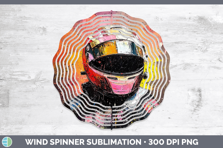 BS06 Thick Paint Female Race Car Driver Wind Spinner Sublima
