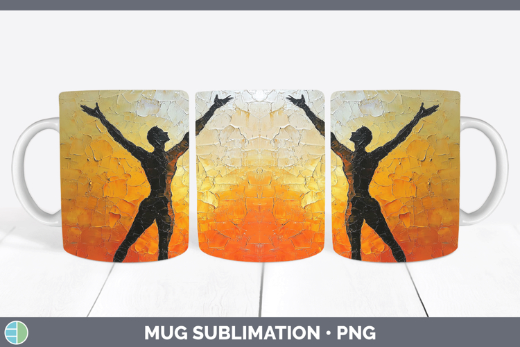 BS06 Thick Paint Male Gymnast Mug Wrap Sublimation Coffee Cu