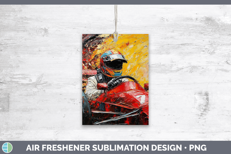BS06 Thick Paint Male Race Car Driver Air Freshener Sublimat