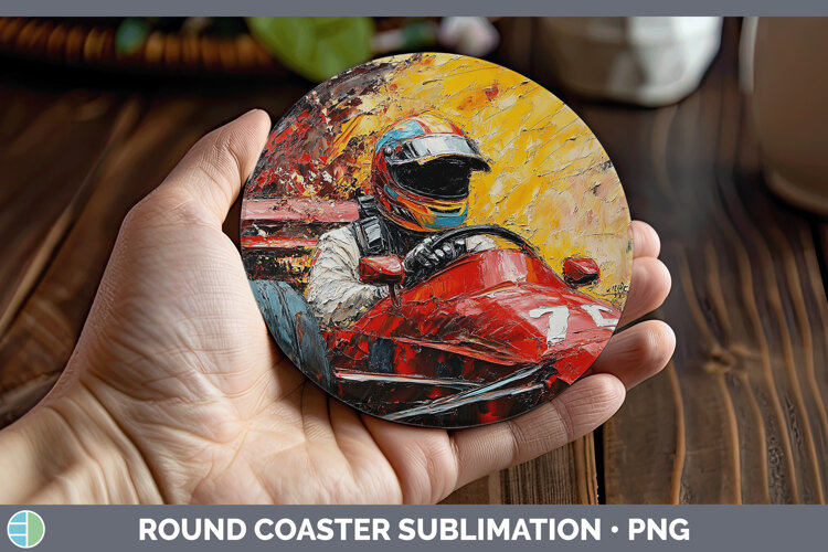 GorgeousBS06 Thick Paint Round Coaster design.