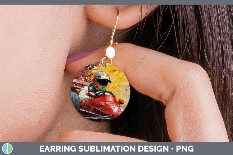 GorgeousBS06 Thick Paint Round Earrings design.