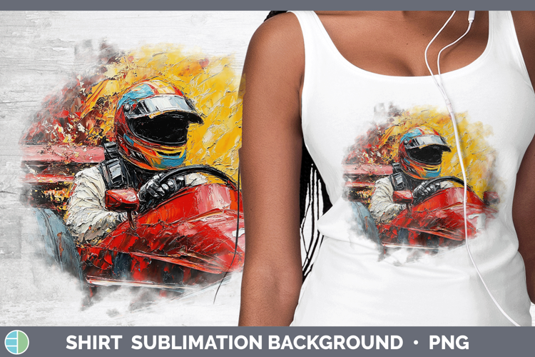 BS06 Thick Paint Male Race Car Driver Shirt Sublimation Subl