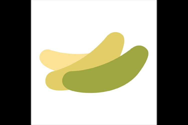 vector image of three cucumber icons in flat