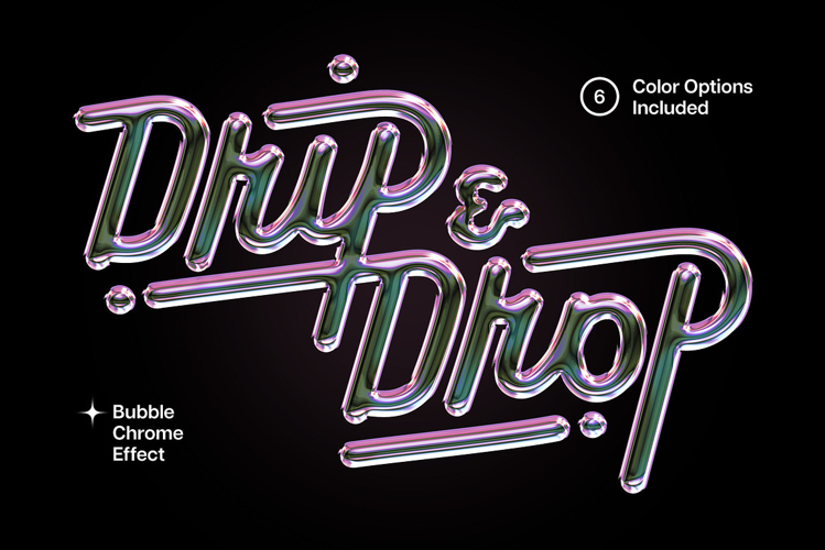 Bubble Chrome Text & Logo Effect example image 1
