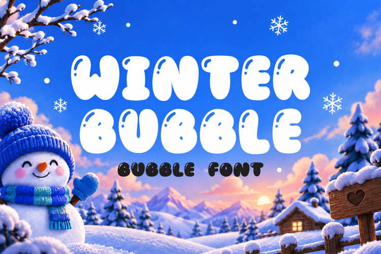 Winter Bubble - Christmas Font