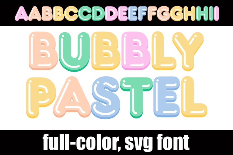 Bubbly Pastel Color Font