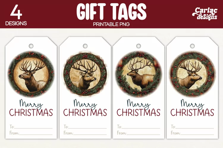 Christmas Gift Tags, Merry Christmas Printable Tags