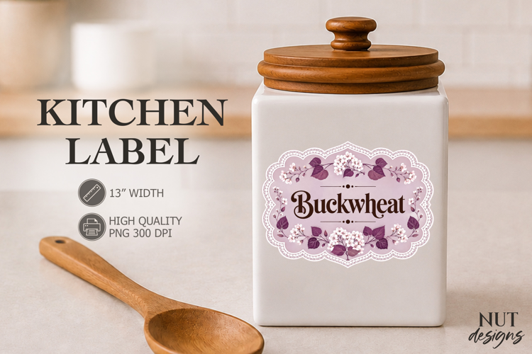 Vintage Buckwheat Pantry Label Pantry label