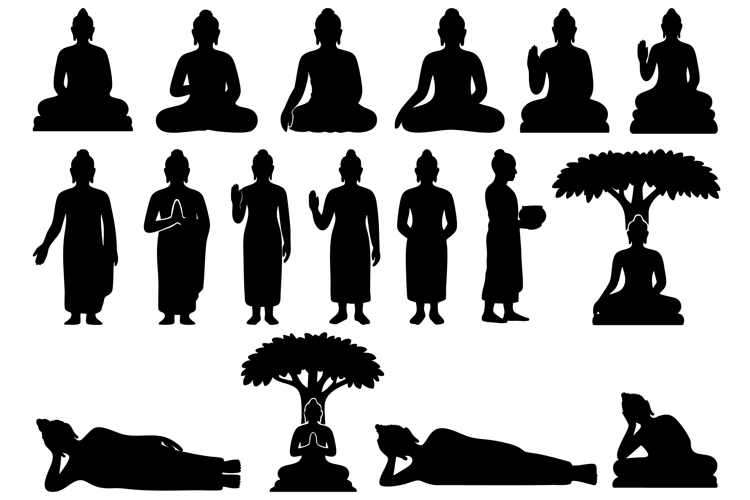 Silhouette Of Buddha