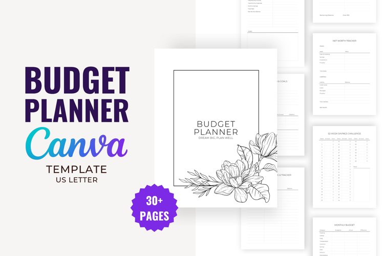 Budget Planner | Editable Canva Template