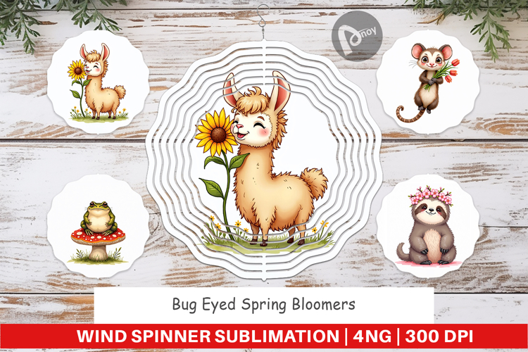 Bug-Eyed Spring Bloomers Wind Spinner