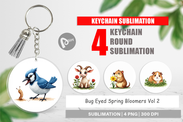 Bug-Eyed Spring Bloomers Keychain