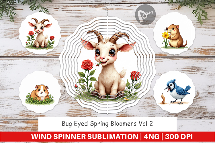 Bug-Eyed Spring Bloomers Wind Spinner