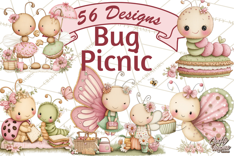 Insect Picnic Clipart Outdoor Bugs Picnic In Garden Png
