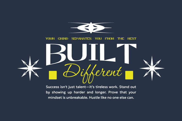 Built Different Urban Typography T-shirt Design example image 1