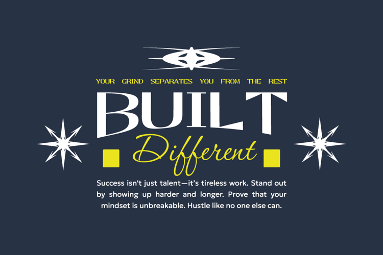 Built Different Urban Typography T-shirt Design