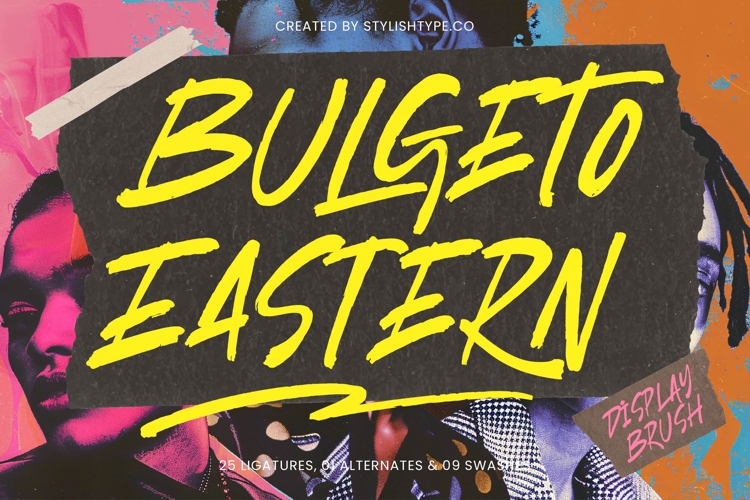 Bulgeto Eastern - Display Brush Font