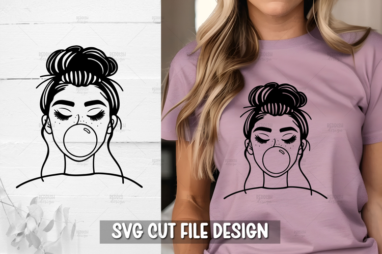 Messy Bun Silhouette Image 11