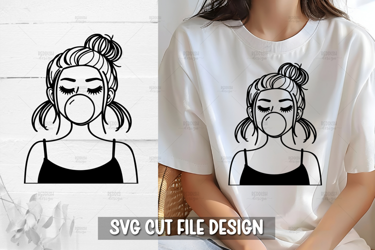 Messy Bun Silhouette Image 9