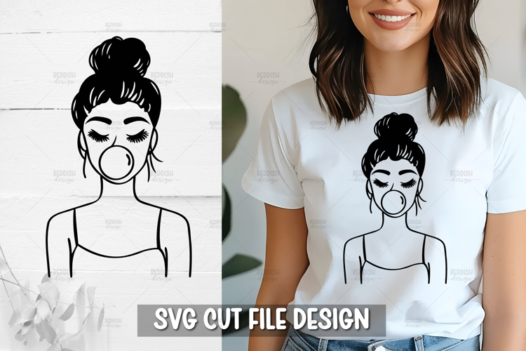 Messy Bun Silhouette Image 8