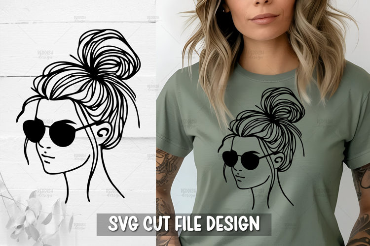 Messy Bun Silhouette Image 6