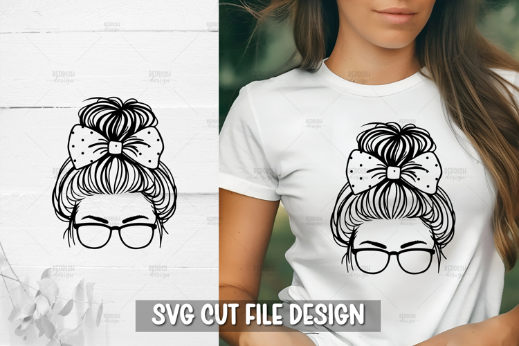 Messy Bun Silhouette Image 19