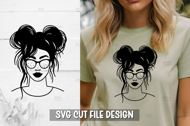 Messy Bun Silhouette Image 16