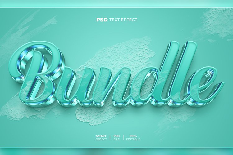 Bundel 3D editable text effect
