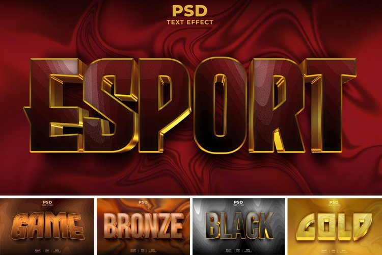 5 pack dark color 3D editable text effect