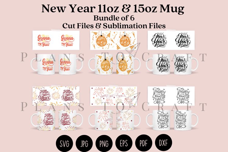 Bundle 6 New Year 11   15oz Coffee Mug SVG