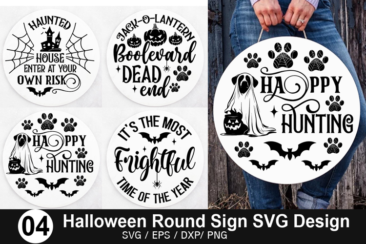 Halloween Round Sign SVG Design - Its the most frightful