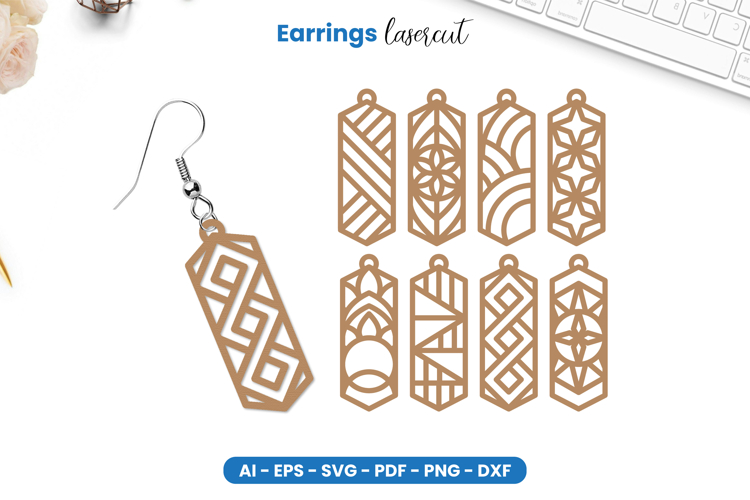 Earrings Lasercut SVG