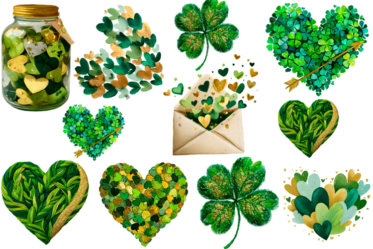 Brushstroke PNG, St. Patrick’s Day St. Patrick’s Day Heart