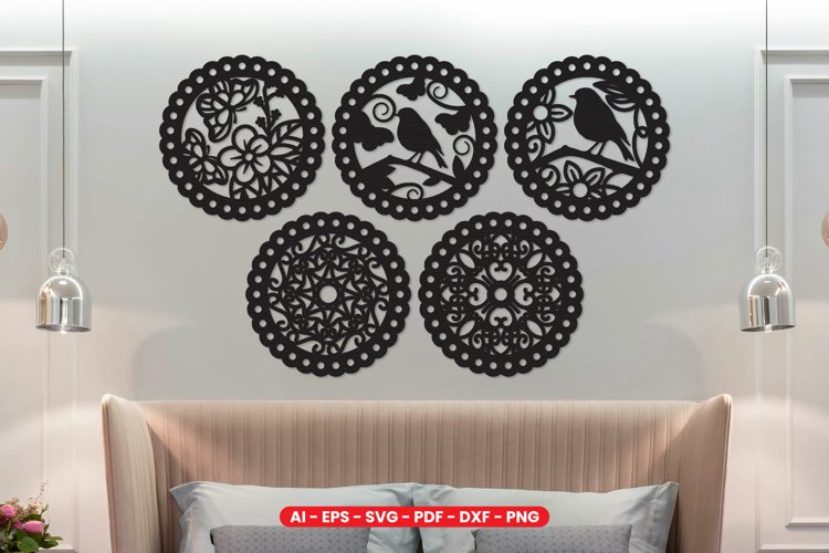 Laser Cut Wall Art Decoration Bundle example image 1