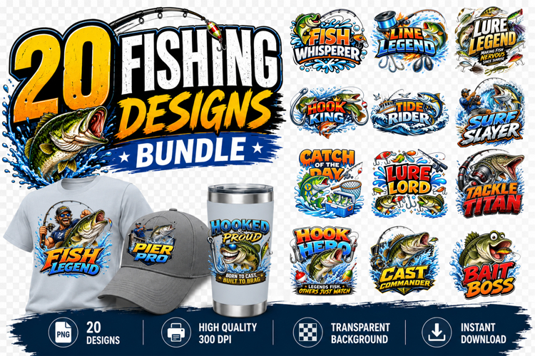Fisherman Sublimation Fathers day tshirt Fishing bundle