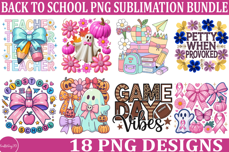 Back To School Sublimation Bundle, Back To School PNG design