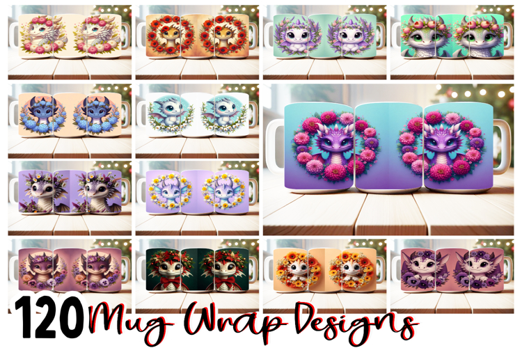 120 Fantasy Mug Wrap Designs | 11oz & 15oz Sublimation PNG