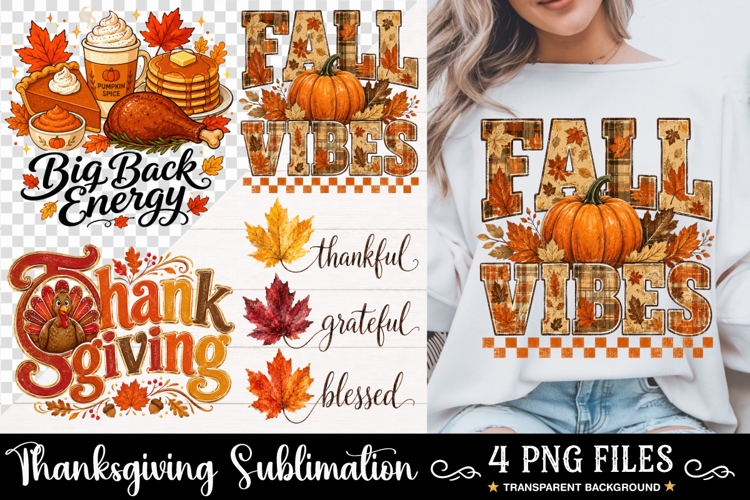 Thanksgiving Sublimation, Fall Pumpkin PNG, Autumn PNG